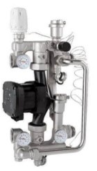 Насосно-смесительный узел для теплого пола, без насоса , 0905-0018, 1", 20-60 °С, 130-180 мм