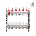 Коллектор с расходомерами ALATO 0301-0006, 1&amp;quot; x 3/4&amp;quot; x 6-вых