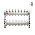 Коллектор с расходомерами ALATO 0301-0008, 1&amp;quot; x 3/4&amp;quot; x 8-вых