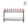 Коллектор с расходомерами ALATO 0301-0009, 1&amp;quot; x 3/4&amp;quot; x 9-вых