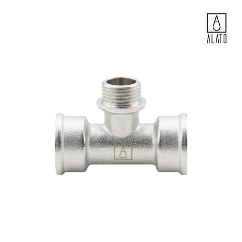 Тройник переходной ВР-НР-ВР, никелированный, 0115-2015, 3/4&amp;quot; x 1/2&amp;quot; x 3/4&amp;quot;