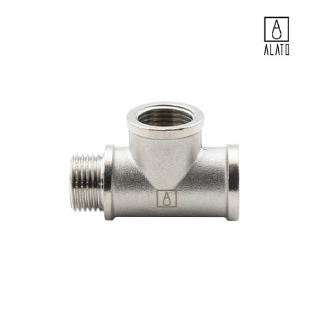 Тройник ВР-ВР-НР, никелированный, 0117-1515, 1/2"