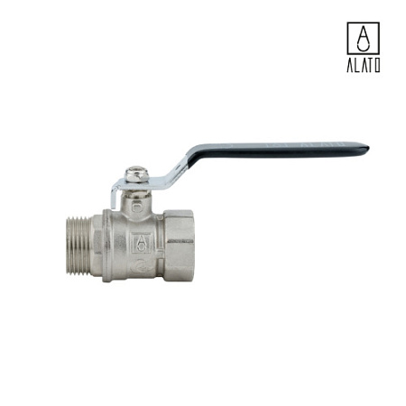 Кран шаровой, неполнопроходной, ВР/НР, ручка рычаг 0204-1515, 1/2" x 1/2"