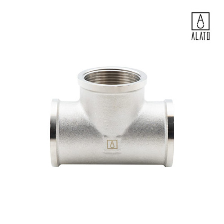 Тройник ВР-ВР-ВР, никелированный, 0111-4040, 1 1/2"