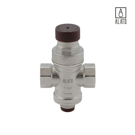 Редуктор давления с выходом для манометра, 0601-1515, 1/2", ВР/ВР