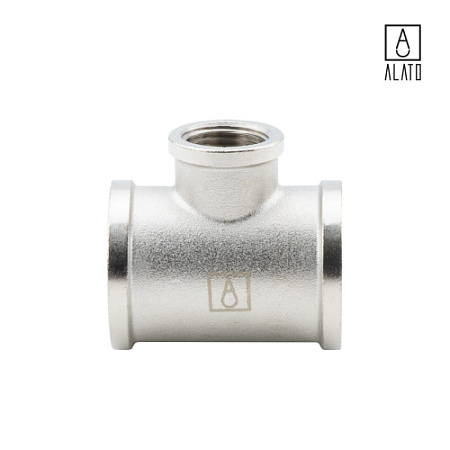 Тройник переходной ВР-ВР-ВР, никелированный, 0112-2515, 1" x 1/2" x 1"