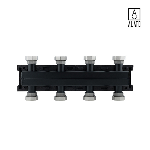 Настенный распределительный коллектор на 2-3 отопит. контура, с компл. кронштейн, 0911-0203, 1 1/2“