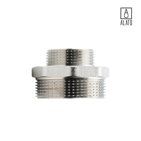 Ниппель переходной НР-НР, никелированный 0104-5032, 2" х 1 1/4"