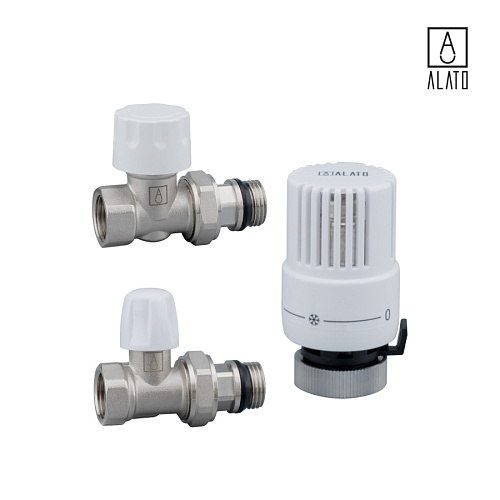 Блистер термостатический комплект,  прямой, 0411-1515, 1/2&amp;quot;