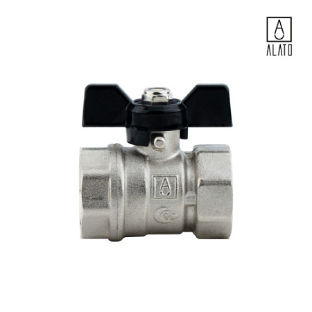 Кран шаровой, неполнопроходной, ВР/ВР, ручка бабочка 0201-1515, 1/2" x 1/2"