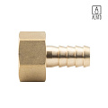 Штуцер для присоединения шланга ВР, латунный, 0129-1510, 1/2&amp;quot; x Φ10