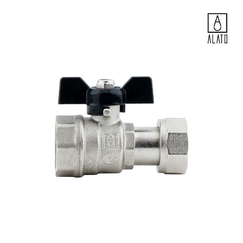 Кран шаровой с накидной гайкой, ВР/накидная гайка, ручка бабочка 0208-2025, 3/4&amp;quot; x 1&amp;quot;