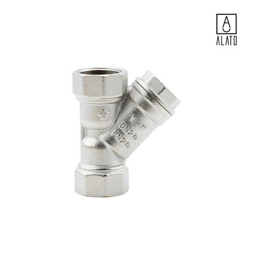 Фильтр косой ВР-ВР, сетчатый, латунный, 0140-1515, 1/2&amp;quot; 