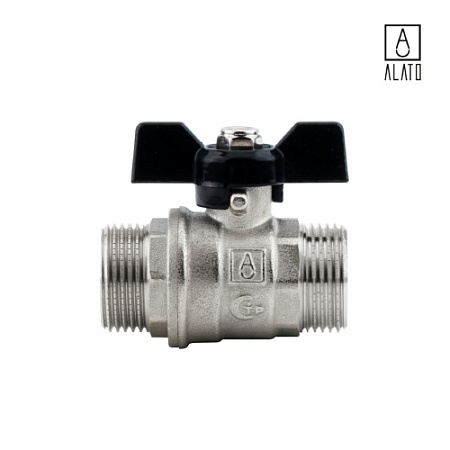 Кран шаровой, неполнопроходной, НР/НР, ручка бабочка 0205-2020, 3/4" x 3/4"