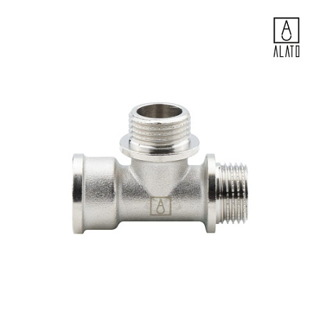 Тройник ВР-НР-НР, никелированный, 0116-1515, 1/2" 