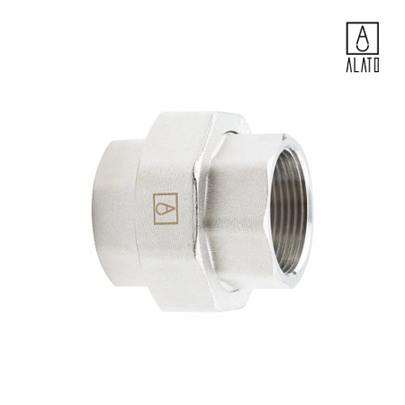 Американка прямая ВР-ВР, никелированная, 0130-3232, 1 1/4"