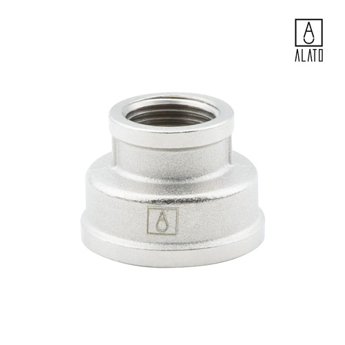 Муфта переходная ВР-ВР, никелированная 0102-2515, 1&amp;quot; х 1/2&amp;quot;