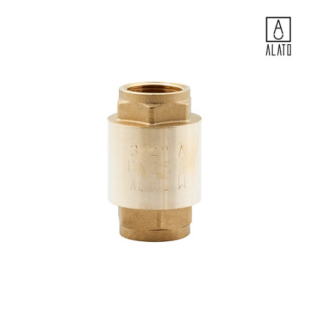 Клапан обратный ВР-ВР, пружинный, с латунным седлом 0141-2020, 3/4"  