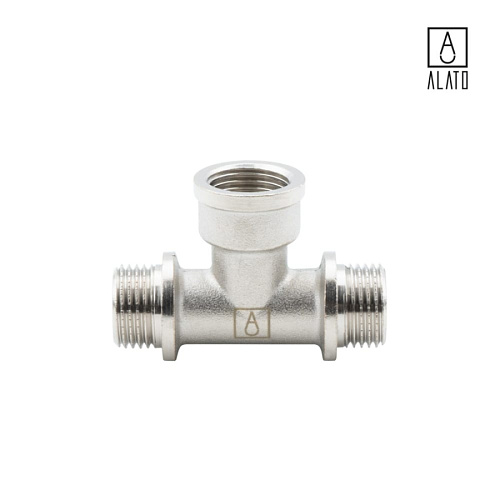 Тройник НР-ВР-НР, никелированный, 0118-1515, 1/2&amp;quot; 