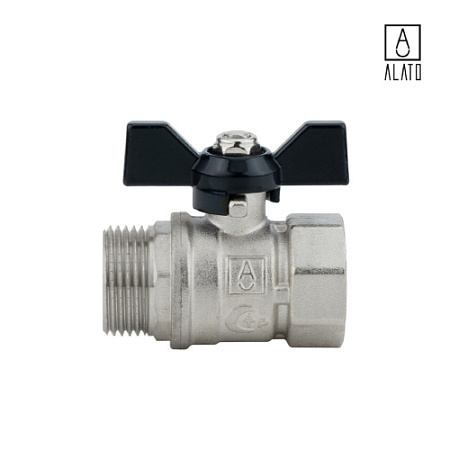 Кран шаровой, неполнопроходной, ВР/НР, ручка бабочка 0203-2525, 1" x 1"