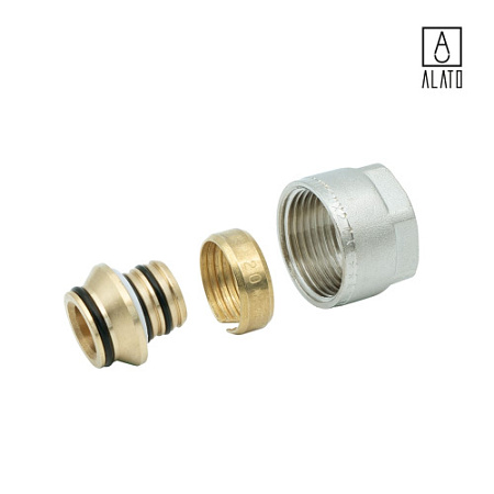 Фитинг компрессионный для труб PEX-AL-PEX, 0309-2020, 20 х 2,0 х 3/4"