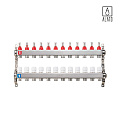 Коллектор с расходомерами ALATO 0301-0012, 1&amp;quot; x 3/4&amp;quot; x 12-вых