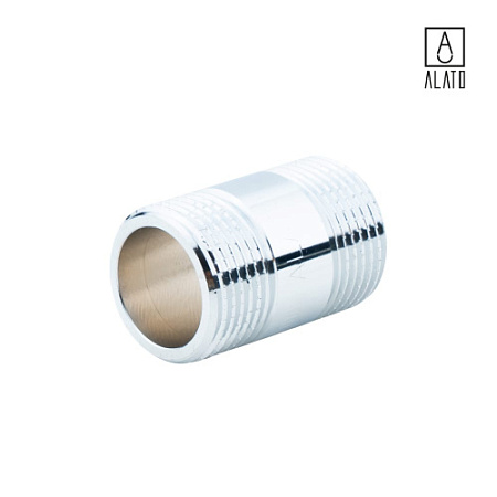 Удлинительный бочонок НР-НР, хромированный, 0126-2505, 1" х 50 мм