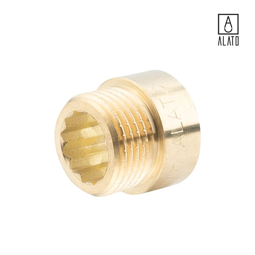 Удлинитель ВР-НР, латунный, 0124-1510, 1/2&amp;quot; х 10 мм