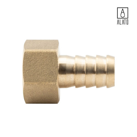 Штуцер для присоединения шланга ВР, латунный, 0129-1512, 1/2" x Φ12