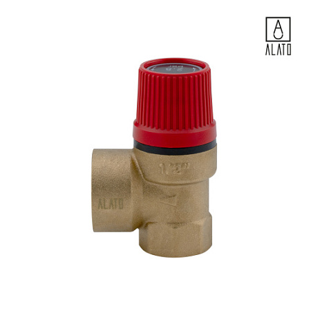 Клапан предохранительный для систем отопления, 0710-0025, 1/2" x 3/4" x 2.5 бара