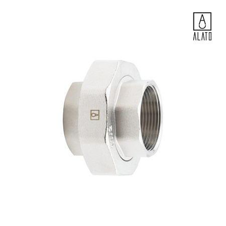 Американка прямая ВР-ВР, никелированная, 0130-4040, 1 1/2"