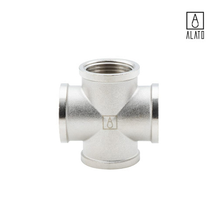 Крестовина ВР-ВР-ВР-ВР, никелированная, 0119-2525, 1" 