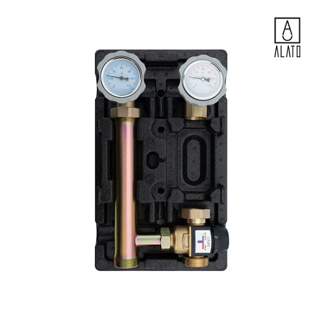 Насосная группа с термостатическим смесительным клапаном 1" без насоса, 0910-2525,  1"