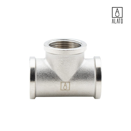 Тройник ВР-ВР-ВР, никелированный, 0111-2020, 3/4" 