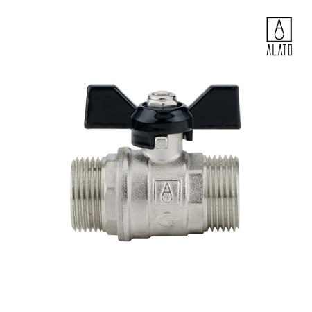 Кран шаровой, неполнопроходной, НР/НР, ручка бабочка 0205-2525, 1" x 1"