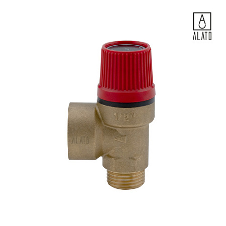 Клапан предохранительный для систем отопления, 0711-0030, 1/2" x 3/4" x 3 бара