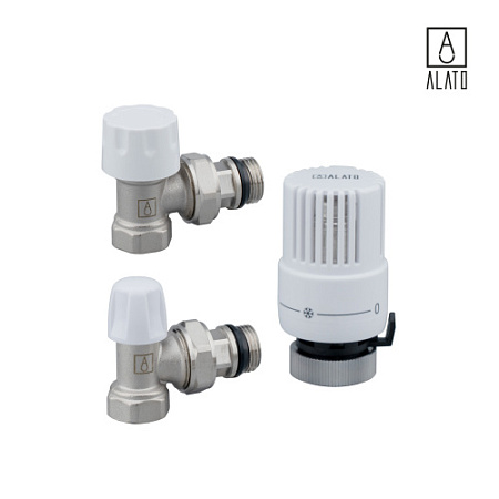 Блистер термостатический комплект,  угловой, 0410-1515, 1/2"