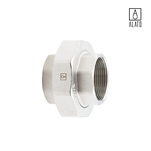 Американка прямая ВР-ВР, никелированная, 0130-4040, 1 1/2&amp;quot;