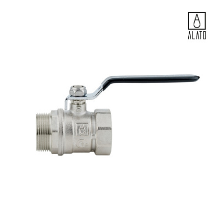 Кран шаровой, неполнопроходной, ВР/НР, ручка рычаг 0204-2525, 1" x 1"