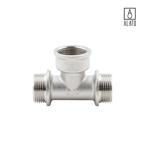 Тройник НР-ВР-НР, никелированный, 0118-2020, 3/4&amp;quot; 