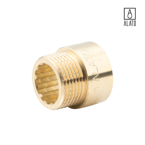 Удлинитель ВР-НР, латунный, 0124-2015, 3/4&amp;quot; x 15 мм