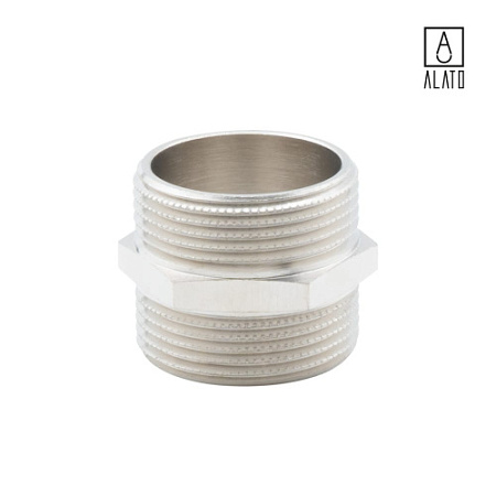 Ниппель НР-НР, никелированный 0103-3232, 1 1/4"