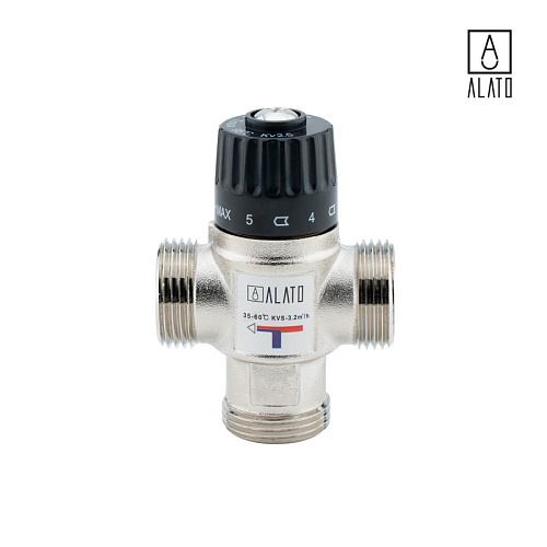 Термостатический смесительный клапан для систем отопления и ГВС, 0901-2525, 1&amp;quot;, 20‒43 °С