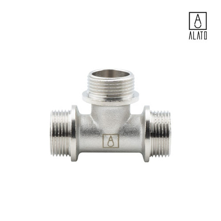 Тройник НР-НР-НР, никелированный, 0113-2020, 3/4" 