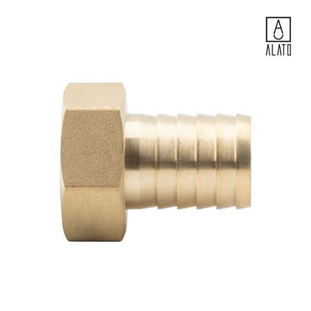 Штуцер для присоединения шланга ВР, латунный, 0129-2025, 3/4" x Φ25