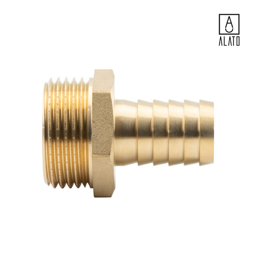 Штуцер для присоединения шланга НР, латунный, 0128-2520, 1&amp;quot; x Φ20