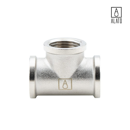 Тройник ВР-ВР-ВР, никелированный, 0111-1515, 1/2" 