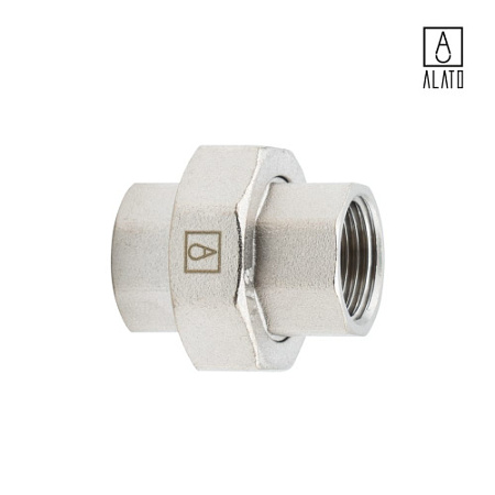 Американка прямая ВР-ВР, никелированная, 0130-1515, 1/2" 