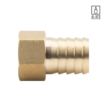 Штуцер для присоединения шланга ВР, латунный, 0129-1518, 1/2" x Φ18