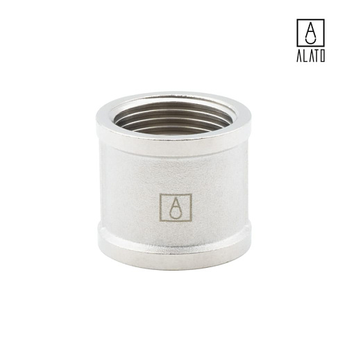 Муфта ВР-ВР, никелированная 0101-2525, 1&amp;quot;